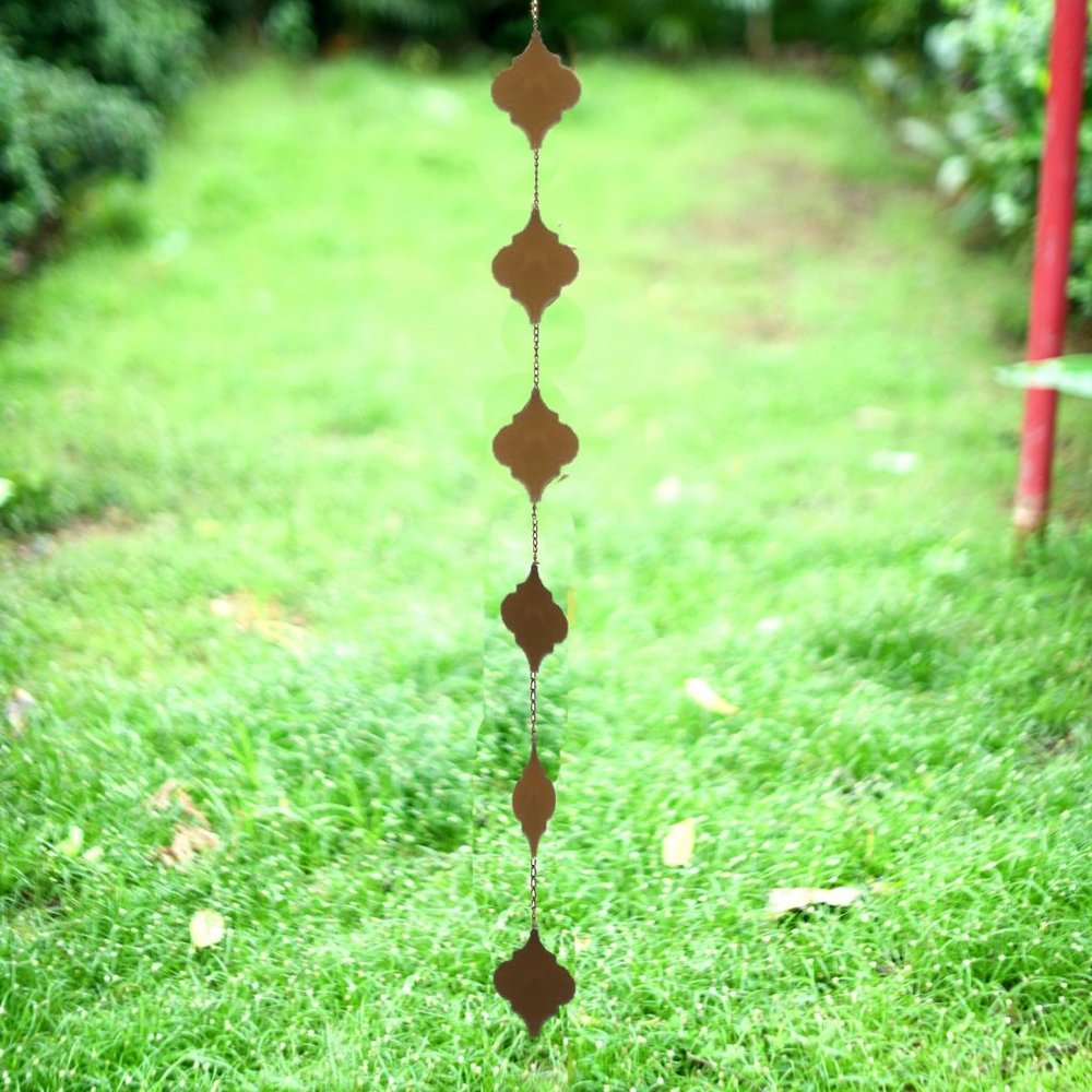 "Moroccan" Antique Look Curtain Metal Danglers for Decoration - Set of 3 - 6 ft - Picture 3 of 14